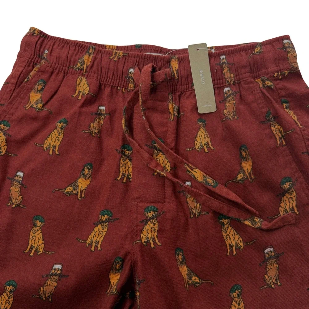 J.Crew Dog Print‎ Flannel Pajama Pants Men's Small